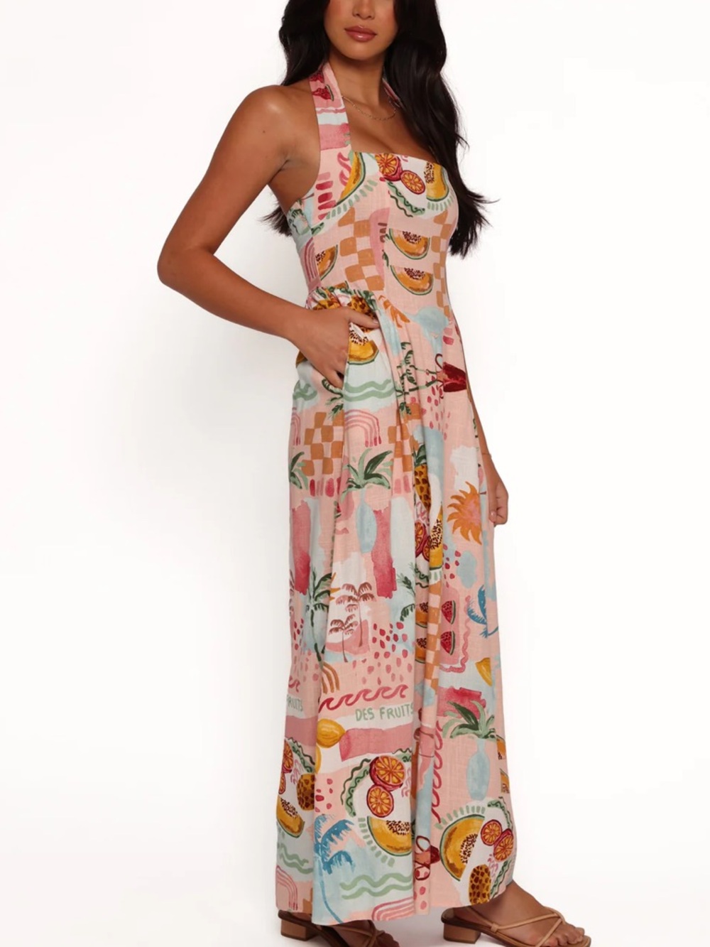 Petal & Pup Kiera Tropical Print Maxi Dress-XL